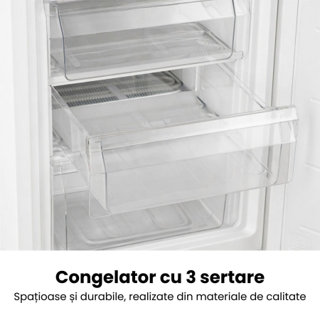 Combina frigorifica STARCREST SC-268WH-E, 268 L, Clasa E, Less Frost, Termostat reglabil, Iluminare LED, Picioare ajustabile, Usi reversibile, H 178 cm, Alb [6]