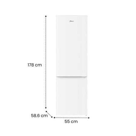 Combina frigorifica STARCREST SC-268WH-E, 268 L, Clasa E, Less Frost, Termostat reglabil, Iluminare LED, Picioare ajustabile, Usi reversibile, H 178 cm, Alb [9]