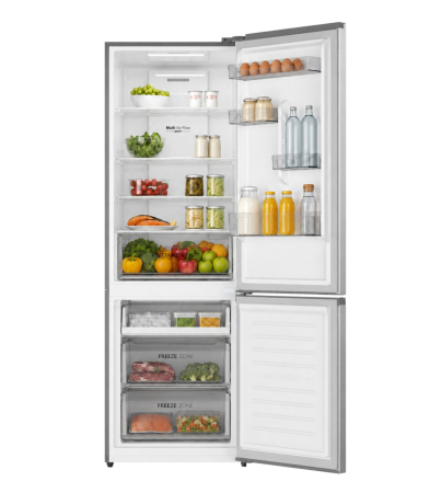 Combina frigorifica STARCREST SCN-405D-IX, 405 L, Total NoFrost, Clasa E, Display digital, Iluminare LED, Suprafata inox antiamprenta, Usi reversibile, H 185.5 cm, Inox [1]