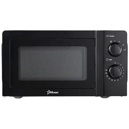 Resigilate - Cuptor cu microunde STARCREST SMW-2012BK, 700W, Capacitate 20 L, Control mecanic, 6 Trepte de putere, Negru