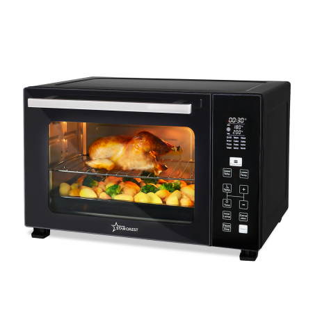 Electrocasnice Mici - Cuptor electric STARCREST SO-4520BK , 45L, 1800W, Rotisor, Convectie, 12 Programe predefinite, Interfata digitala, Negru