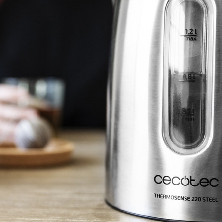 Fierbator Cecotec ThermoSense 220 Steel 01513, 1630 W, 1.2 L, otel inoxidabil, oprire automata [4]