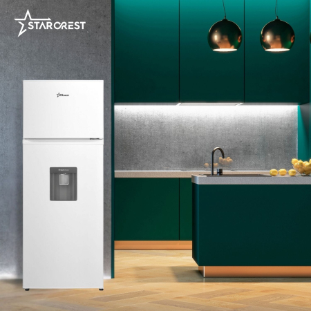 Frigider cu 2 usi STARCREST SF-203WD-WHE, 203 L, Clasa E, Dozator Apa, Iluminare LED, Termostat Ajustabil, Usi reversibile, H 145 cm, Alb [5]