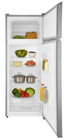 Frigider cu 2 usi STARCREST SF-210DX-E, 210 L, Clasa E, Iluminare LED, Termostat Ajustabil, Usi reversibile, H 143 cm, Inox Negru [1]