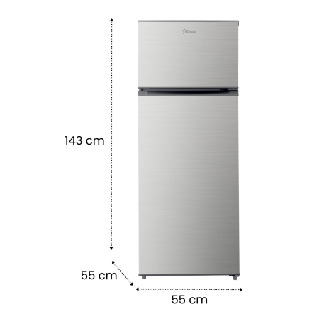 Frigider cu 2 usi STARCREST SF-210IX-E, 210 L, Clasa E, Iluminare LED, Inox Antiamprenta Termostat Ajustabil, Usi reversibile, H 143 cm, Inox [9]