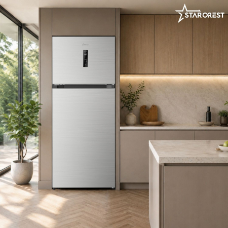 Frigider cu doua usi STARCREST SF-497NF-IX, 497 L, Full NoFrost, Compresor Inverter, Clasa E, Display, Functie super racire, Blocare acces copii, H 175 cm, Inox [9]
