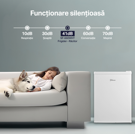 Frigider cu o usa STARCREST SF-660WHT, Clasa E, Capacitate 66 L, H 63 cm, Alb [7]