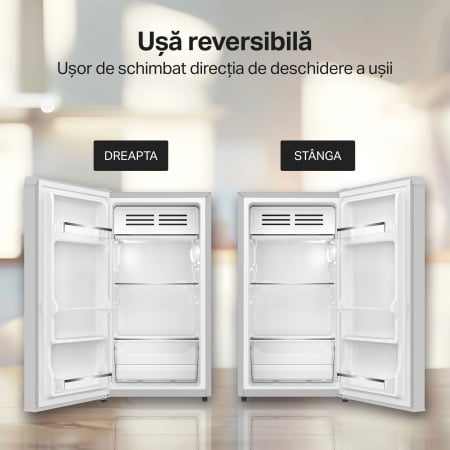 Frigider cu o usa STARCREST SF-83IX-E, Clasa E, Capacitate 83 L, Iluminare interioara, Compartiment gheata, H 85 cm, Inox [8]