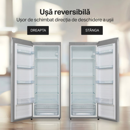 Frigider - Racitor cu o usa STARCREST SFL-230IXE, 230 l, Clasa E, Termostat reglabil, Rafturi ajustabile, H 142 cm, Inox [7]