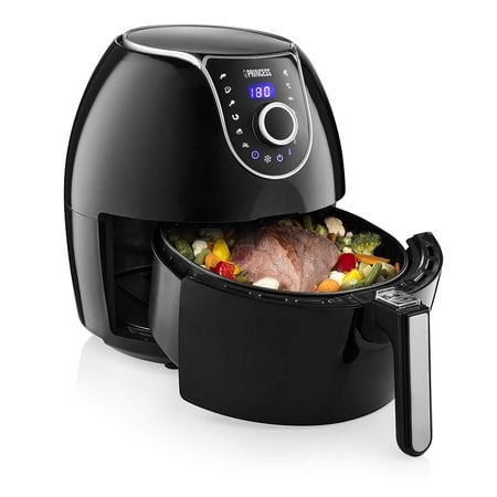 Friteuza digitala cu aer cald XXL Princess 182055, 1700 W, 5.2 litri, termostat reglabil 80 - 200°, Functii prajire, coacere, reincalzire, Negru [6]