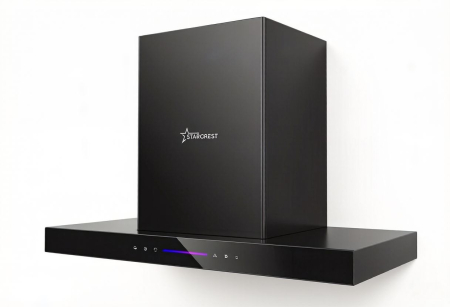 Hota incorporabila decorativa STARCREST SDH-6100BK, Putere de absorbtie 500 m3/h, Control touch, Iluminare LED, Clasa A+, 60cm, Negru + Sticla neagra [5]