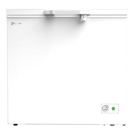Lazi frigorifice - Lada frigorifica STARCREST SCF-195WHE, Clasa E, Capacitate 195L, Sistem convertibil - functie frigider, Termostat reglabil, Alb
