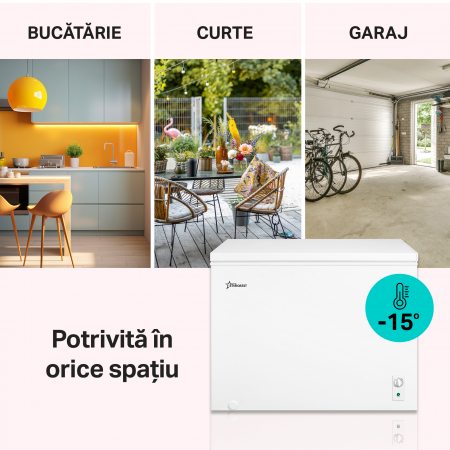 RESIGILAT - Lada frigorifica STARCREST SCF-293WHE, Clasa E, Capacitate 293L, Sistem convertibil - functie frigider, Termostat reglabil, Alb [1]