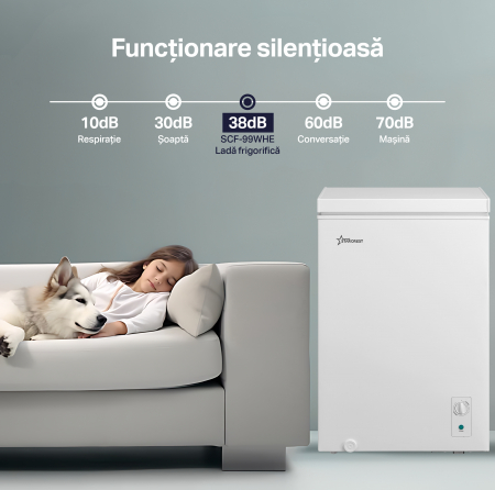 Lada frigorifica STARCREST SCF-99WHE, Clasa E, Capacitate 99L, Sistem convertibil - functie frigider, Termostat reglabil, Alb [4]