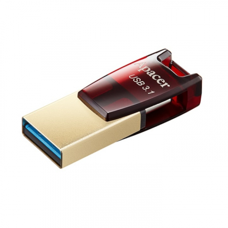 Televizoare - Memorie flash Apacer AH180 USB3.1 - USB-C, 32GB, OTG, rosu