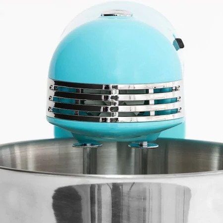 Mixer cu bol Cecotec Cecomixer Easy 4041, 250 W,  Bol inox 3 l, 6 viteze, Tel, carlige, paleta incluse, Albastru/Inox [4]