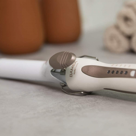Ondulator Cecotec Bamba SurfCare 970 Curly, 5 setari de temperatura reglabile 120 ºC si 200 ºC, cablu rotativ, functie oprire automata, Alb [2]