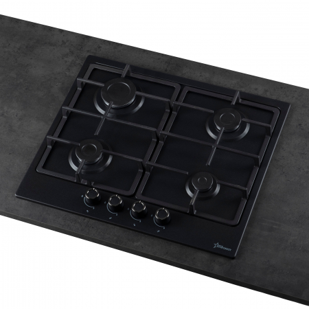 Plita  incorporabila pe gaz STARCREST SGH-4050BK,  4 Arzatoare, Aprindere electrica,  Neagra [2]