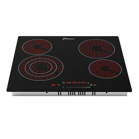 Plita incorporabila STARCREST SEH-62S3, Vitroceramica, 4 zone de gatit, 9 trepte de putere, 6500 W, Touch control, Timer, Sticla Neagra [5]