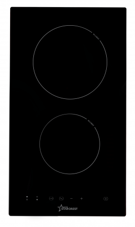 Resigilate - Plita incorporabila STARCREST SEH-GT3122, Vitroceramica, 2 zone de gatit, Touch control, Timer, Sticla Neagra