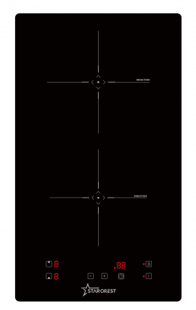Electrocasnice Mari - RESIGILAT - Plita incorporabila STARCREST SIH-3030, Inductie, 3300 W, 2 zone de gatit, 9 trepte de putere, Touch control, Timer, Sticla Neagra