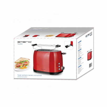 Prajitor de paine Emerio TO-122102.12, 2 felii, 80W, 7 trepte de rumenire,  Rosu [3]