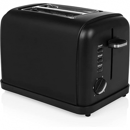 Prajitor de paine Princess, 1500 W, 2 felii, 6 setari de rumenire, Suportul de incalzire, Grill, Functie reincalzire si dezghetare, Negru [4]