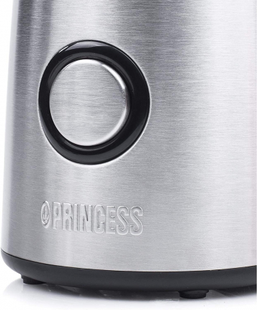 Rasnita de cafea Princess 242196, inox, 150W, 50g, lame din otel inoxidabil, capac transparent, Inox [3]