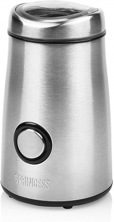 Rasnita de cafea Princess 242196, inox, 150W, 50g, lame din otel inoxidabil, capac transparent, Inox [1]
