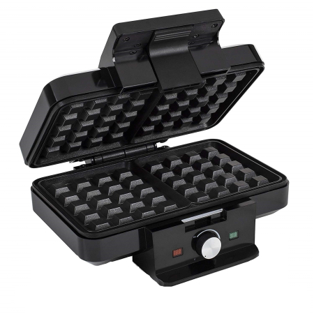 Aparate de preparat desert - RESIGILAT - Aparat pentru preparat vafe belgiene Tristar WF-1165, 1000 W, 2 Waffle, Termostat reglabil, Placi Antiaderente, Negru