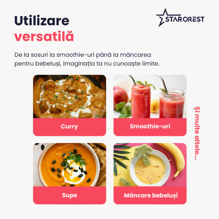 RESIGILAT - Blender STARCREST STB-15500B, 500 W, 1.5 l, 2 viteze + functie Pulse, Negru [4]