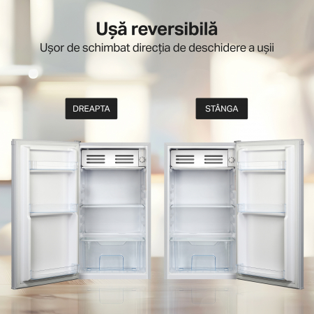 Frigider cu o usa STARCREST SF-85SL-E, Clasa E, Capacitate 85L, Iluminare interioara, Compartiment gheata, H 82 cm, Gri [7]