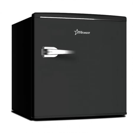 Aparate frigorifice - Frigider minibar STARCREST SRMB-47BK, Design Vintage, 46 l, Clasa E, H 52 cm, Negru