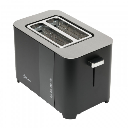 Resigilate - Prajitor de paine digital STARCREST SDT-850BLK, 850 W, 2 felii, Display Led Touch, 4 Functii, Otel inoxidabil, Negru