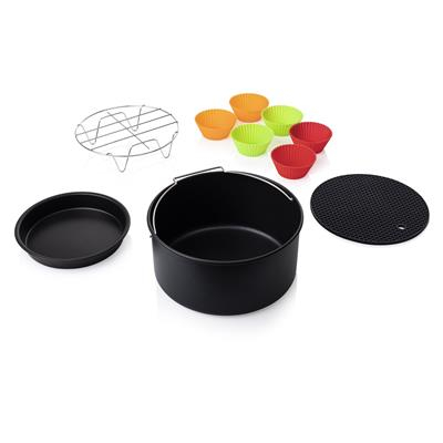 Set accesorii pentru friteuze cu aer cald Princess 182012, 10 accesorii, compatibile cu modelele de 5.2 L, Negru [1]