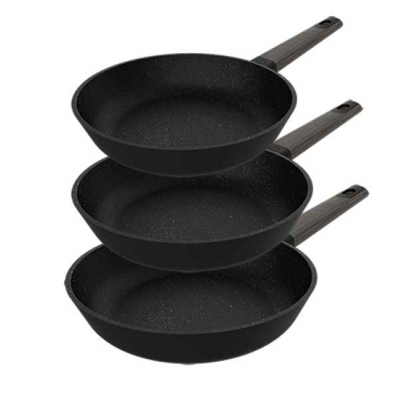 Electrocasnice Mici - Set trei tigai Cecotec 3160,  aluminiu, Negru