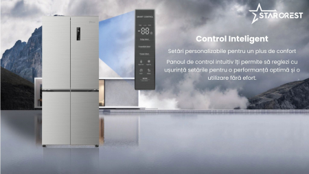 Side by side STARCREST SSCD-463IXE, 463 l, Clasa E, Full No Frost, Compresor Inverter, Display digital, Compartiment convertibil 81 l, H 192 cm, Inox [6]