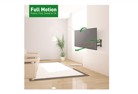 Suport TV de perete Barkan BM343, reglabil, 13"-65", Negru [2]