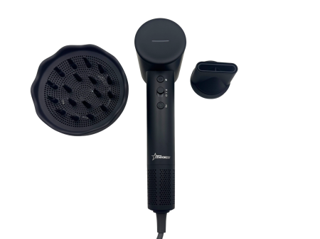 Aparate & Accesorii ingrijire personala - Uscator de par STARCREST SHD-2BK-DIF, Difuzor par cret, 1600 W, 110.000 RPM, Ionizare, 3 Trepte de temperatura, 2 Trepte de viteza, Buton de aer rece, Negru
