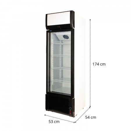Vitrina frigorifica profesionala STARCREST SPS-288WH, 288 L, Termostat reglabil, Iluminare LED, H 180 cm, Alb [2]