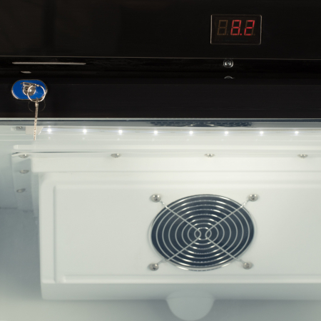 Vitrina frigorifica profesionala STARCREST SPS-288WH, 288 L, Termostat reglabil, Iluminare LED, H 180 cm, Alb [5]