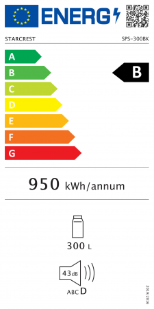 Vitrina frigorifica profesionala STARCREST SPS-300BK, 300 L, Termostat reglabil, Iluminare LED, H 169.5 cm, Negru [7]