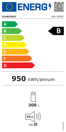 Vitrina frigorifica profesionala STARCREST SPS-300DC, 300 L, Caseta Luminoasa, Termostat reglabil, Iluminare LED, H 193 cm, Negru [7]