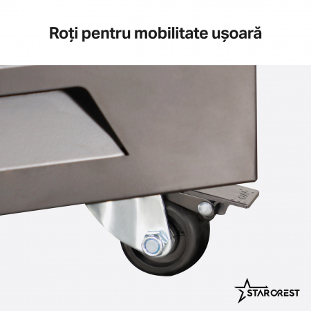 RESIGILAT - Vitrina frigorifica profesionala STARCREST SPS-360DC, 360 L, Caseta luminoasa, Display Temperatura, Panou comanda Digital, Iluminare LED, Roti, H 195 cm [6]