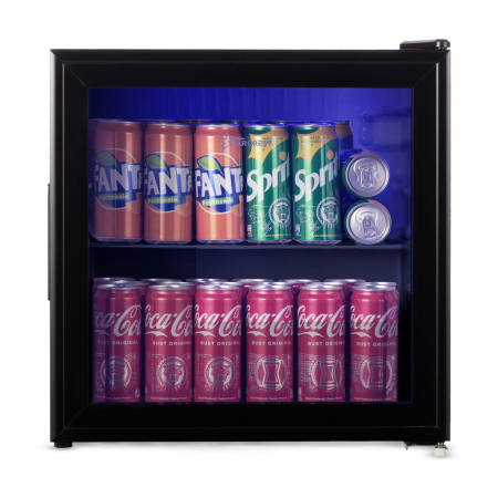 Electrocasnice Mari - Vitrina frigorifica STARCREST SBC-5010BK, 46 L, Control temperatura, Usa sticla, H 48.8 cm, Negru