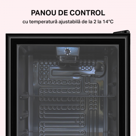 Vitrina frigorifica STARCREST SBC-9202BK, 93 L, Control temperatura, Usa sticla, H 83.2 cm, Negru [3]