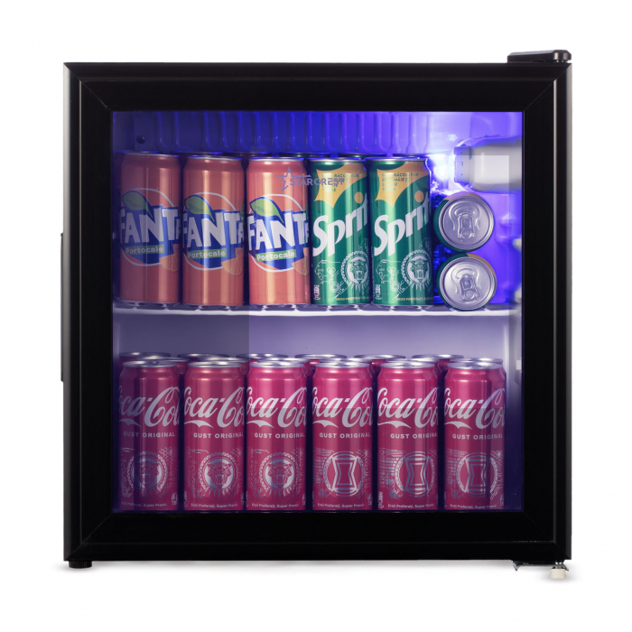 RESIGILAT - Vitrina frigorifica STARCREST SBC-50BKE, 46 L, Control temperatura, Usa sticla, H 48.8 cm, Negru
