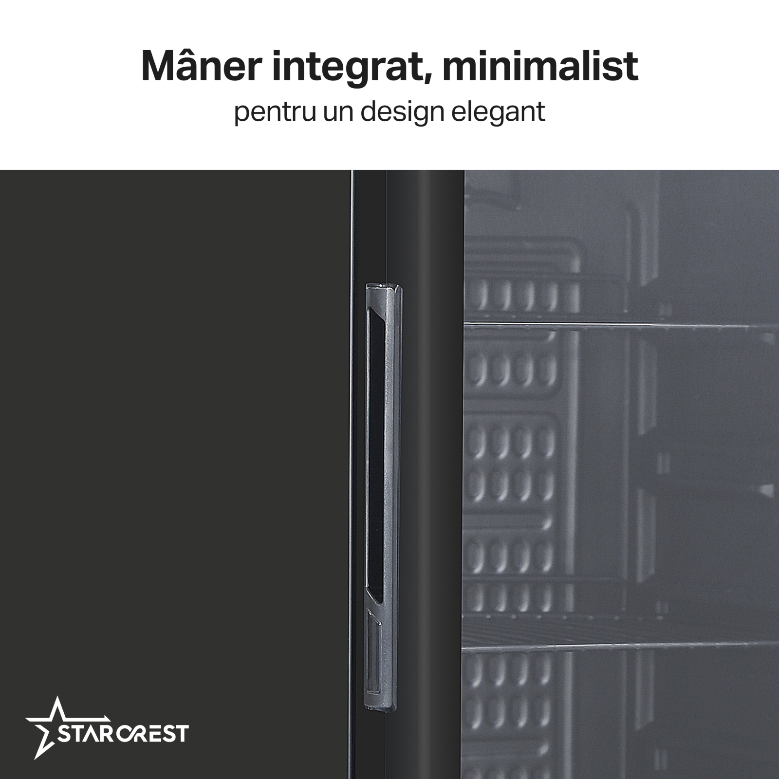 RESIGILAT - Vitrina frigorifica profesionala STARCREST SBC-160BK, 141 L, Termostat reglabil, Iluminare LED, H 104 cm, Negru [4]