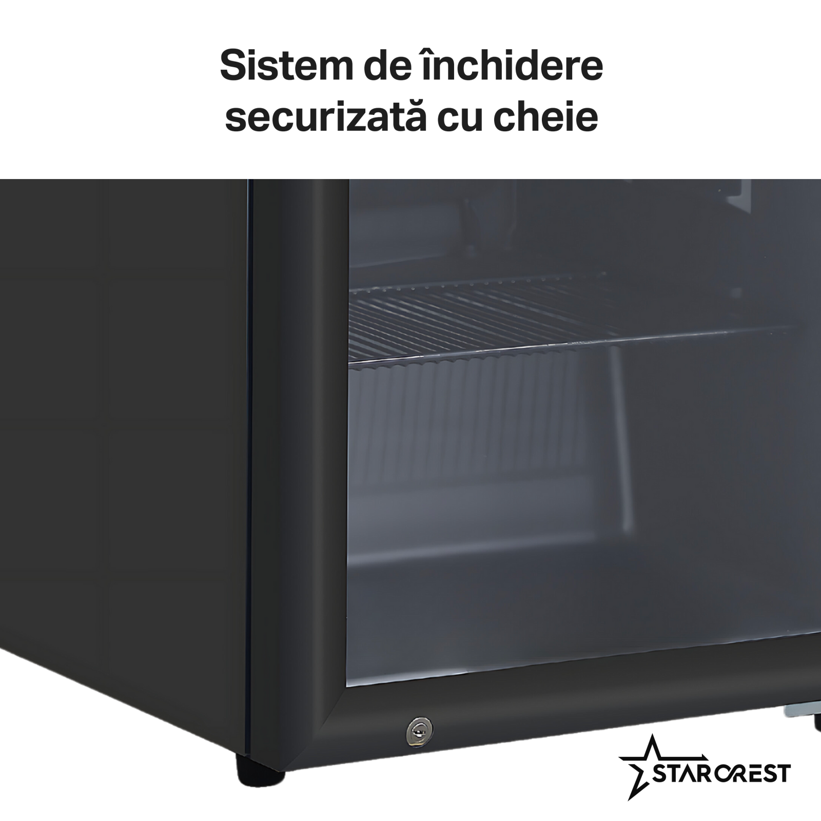 RESIGILAT - Vitrina frigorifica profesionala STARCREST SBC-160BK, 141 L, Termostat reglabil, Iluminare LED, H 104 cm, Negru [5]