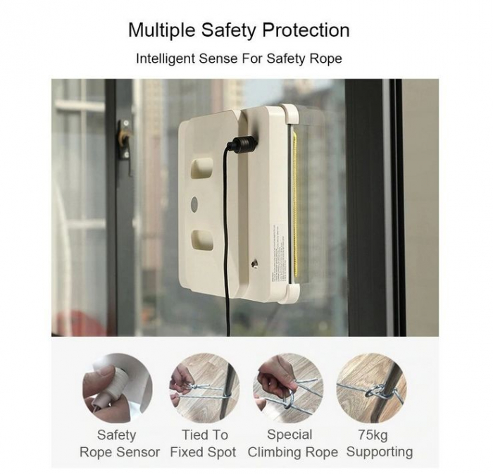 Aspirator Inteligent Robot Pentru Geamuri, Umed sau Uscat, Ultra Subtire, Wi Fi, Telecomanda [6]